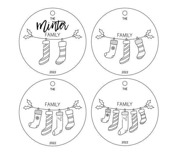 Family Stocking Ornament