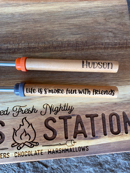 Laser Engraved S'more Stick