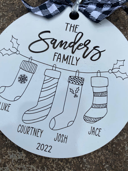 Family Stocking Ornament