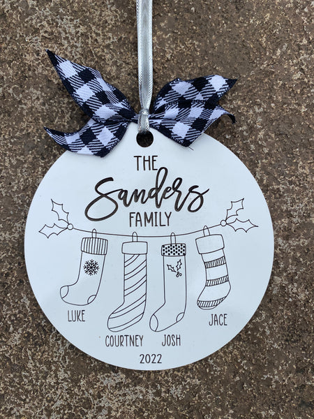Family Stocking Ornament