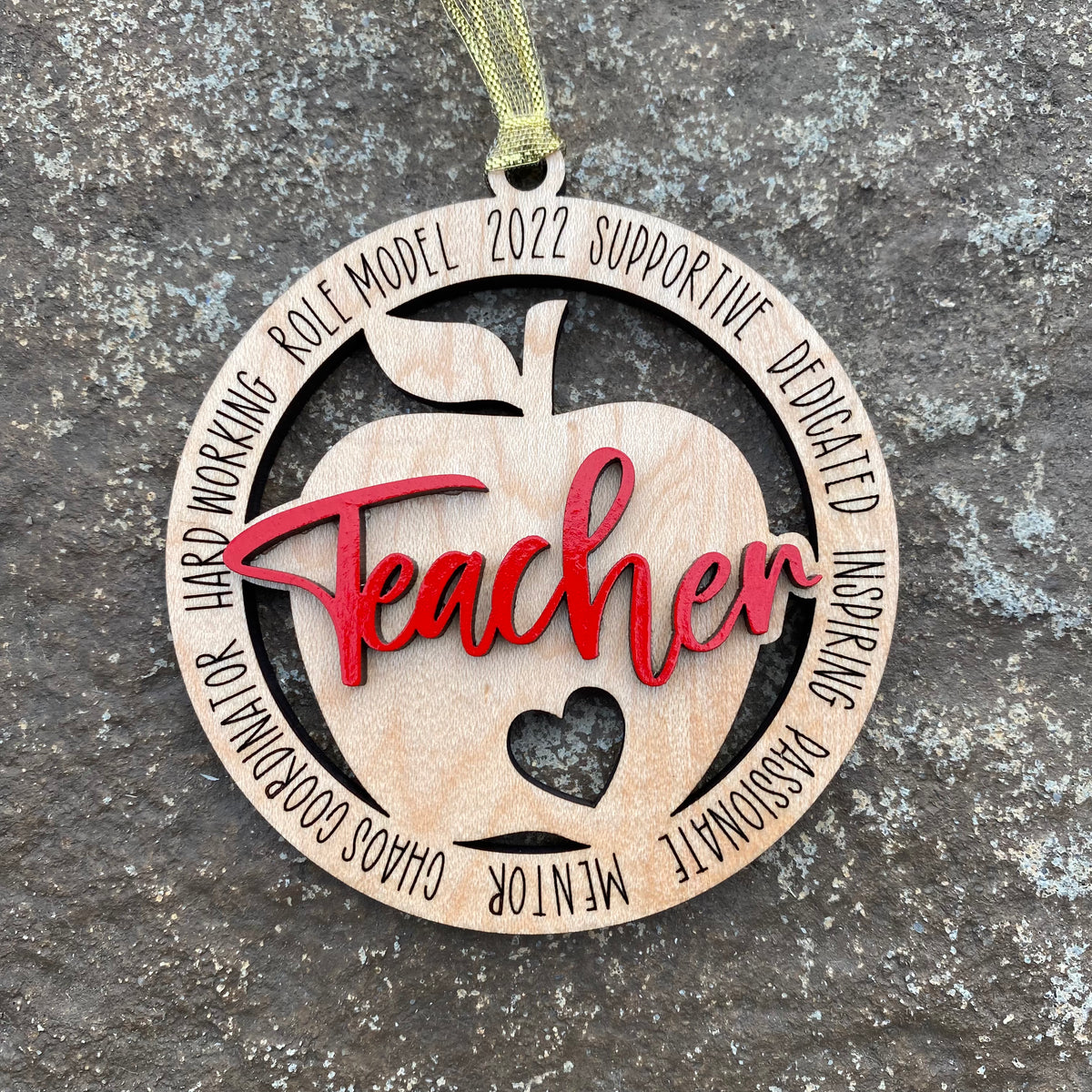 2022 Teacher Ornament aDOORable Custom Cuts