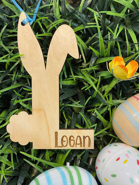 Bunny Letter Basket Tag