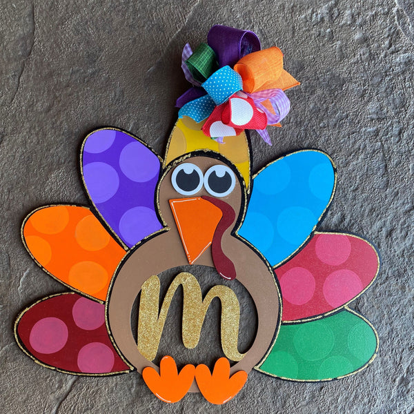 Monogrammed Turkey Door Hanger